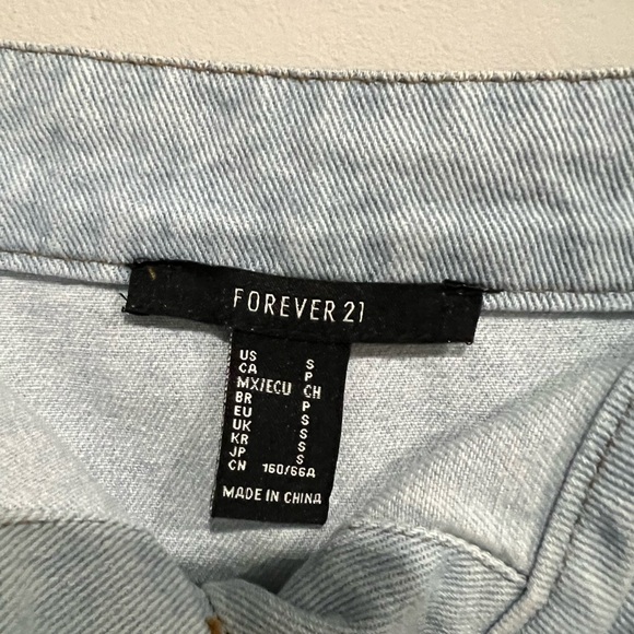 Light wash Forever 21 Jean Mini Skirt - Picture 3 of 3